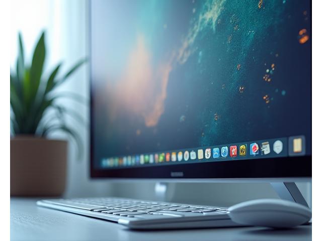 깔끔하게 정리된 컴퓨터 바탕화면과 파일 폴더들